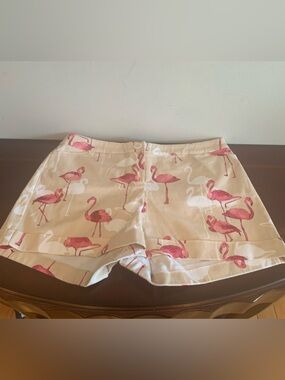 Tyler Boe Pink Flamingo Print Shorts 98% Cotton 2% Spandex